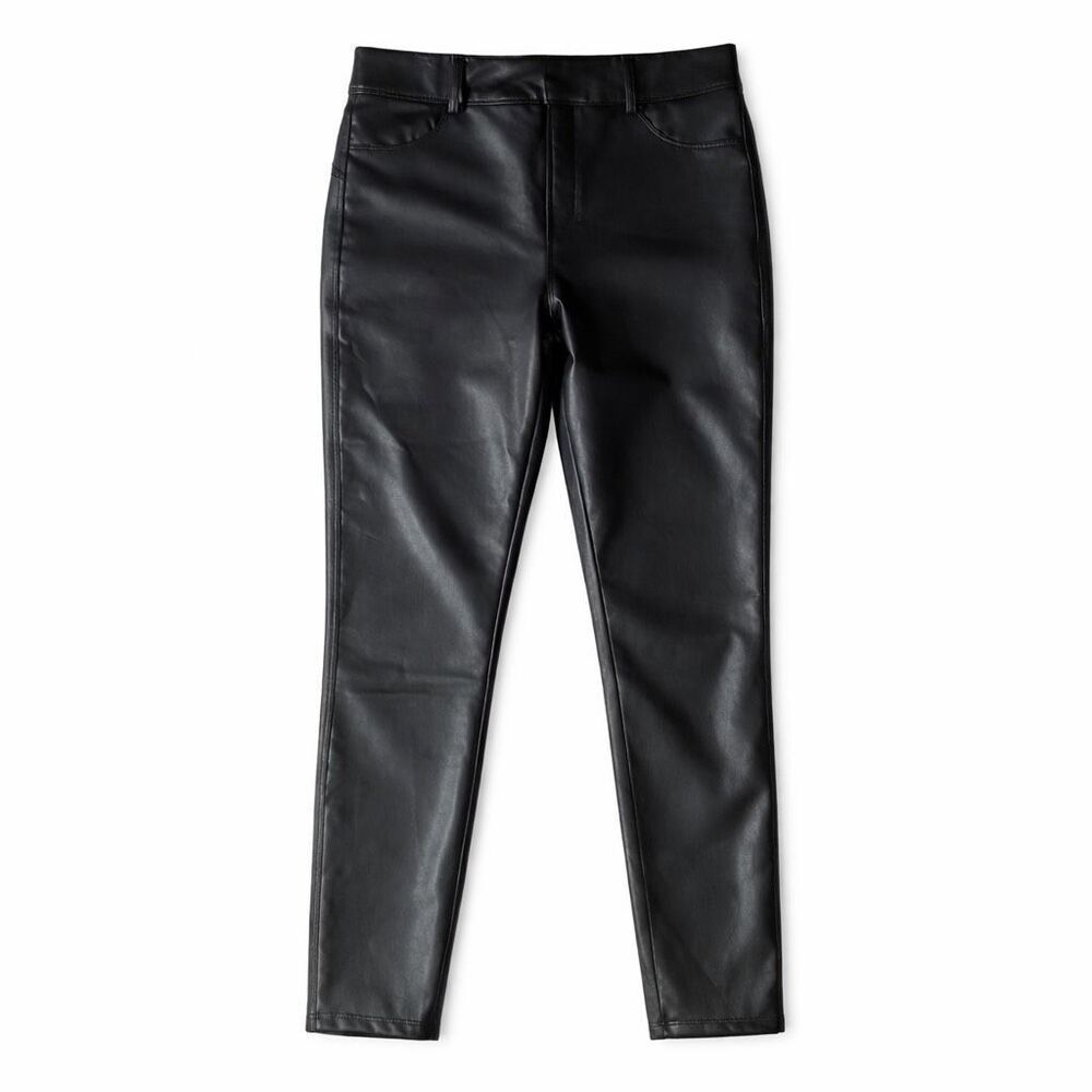Halara Faux Leather Pants Black High Rise Skinny NWT Medium Sleek Luxe